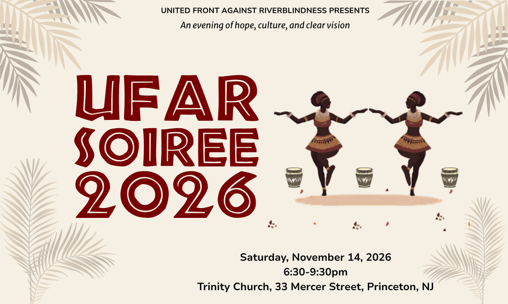UFAR Soirée 2026 invitation: Saturday, November 14, 2026, 6:30 to 9:30 PM, Trinity Church, 33 Mercer Street, Princeton, NJ.